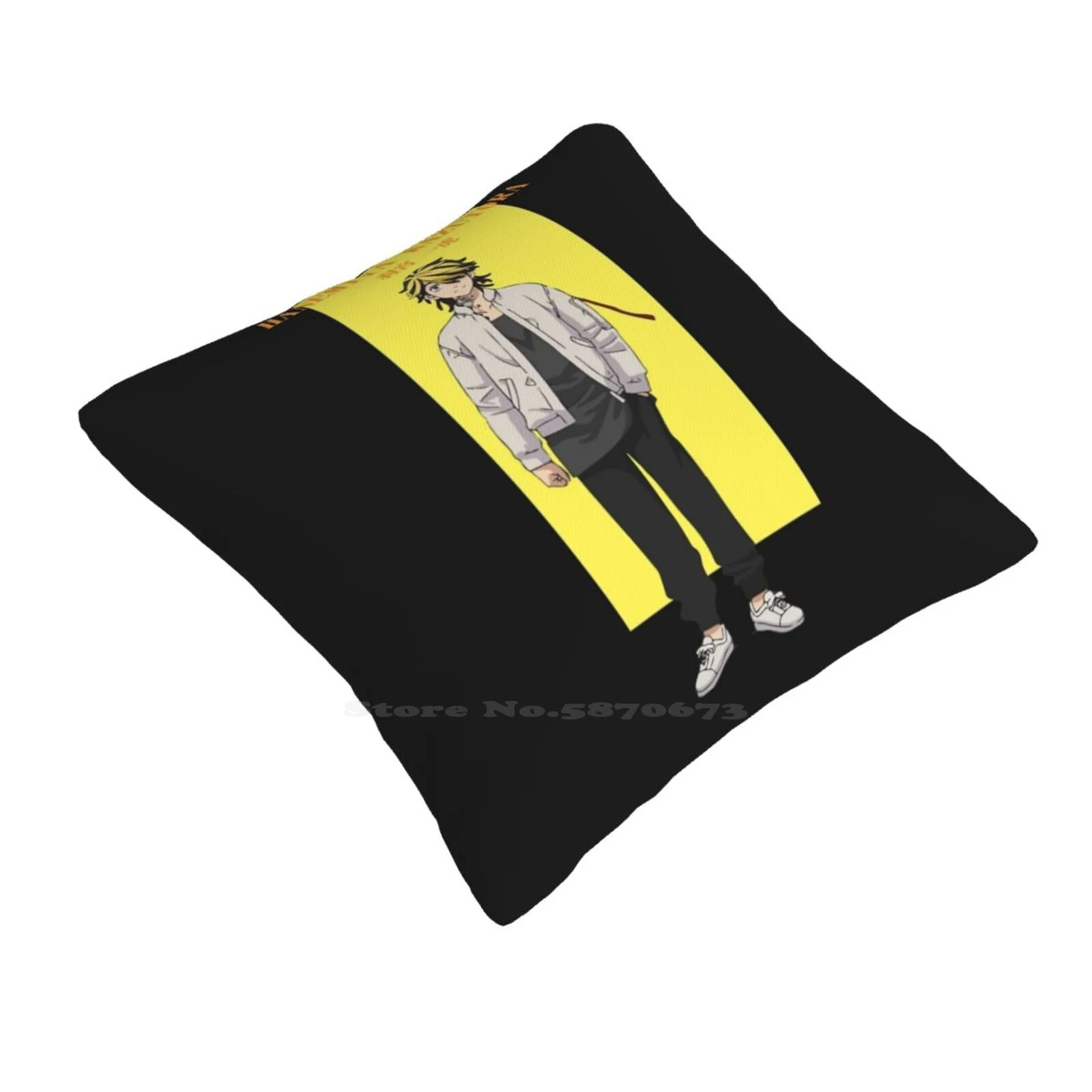 Hanemiya Kazutora Funny Cute Decor Square Pillowcase Japan Tokyo Manji Gang Kazutora Hanemiya Hanemiya Kazutora Anime Hanemiya