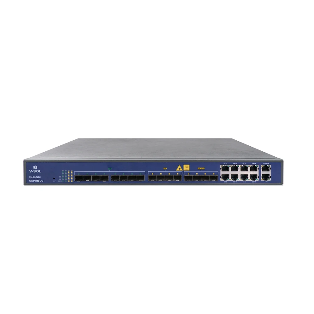 

Высококачественные 8 портов VSOL V1600D8 EPON OLT с портом восходящего канала 10G для сетевого решения FTTH работает со всеми брендами ONU