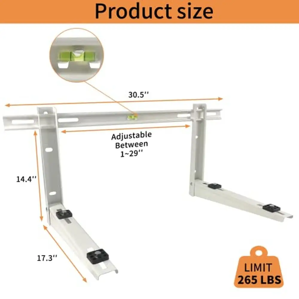 Universal Heavy Duty Mini Split Air Conditioner Bracket Wall Mount Support System Ductless Heat Pump. Supports 7000-18000 BTU