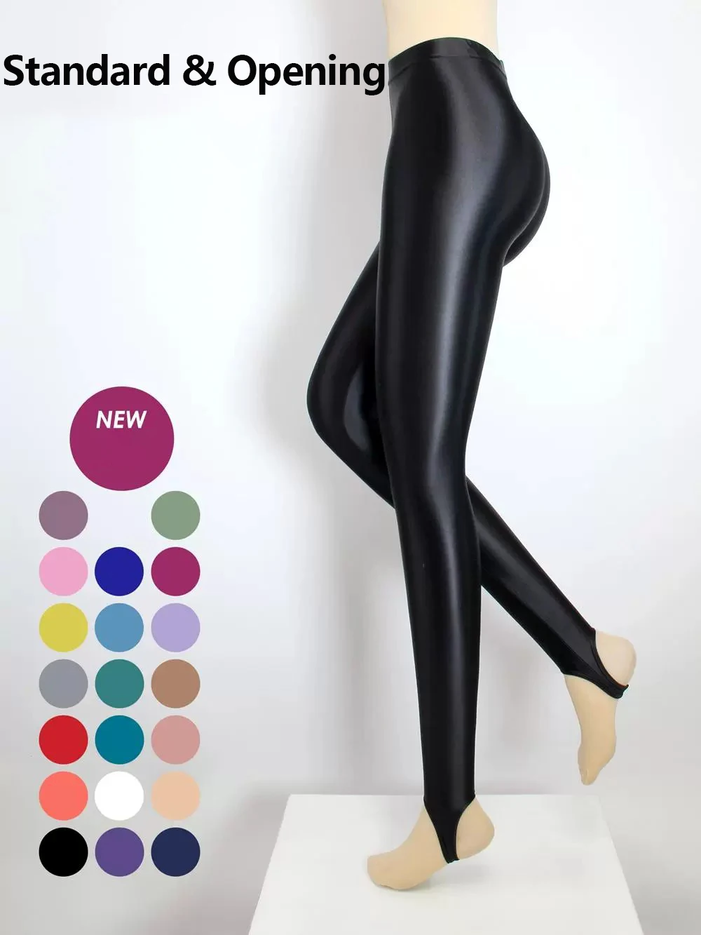 Leggings femininas sexy de virilha aberta com zíperes ocultos, brilhante, slim fit, respirável, calças esportivas ao ar livre, elásticas, sem crochê