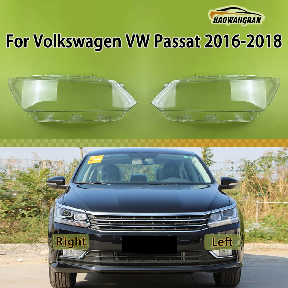 

For Volkswagen VW Passat 2016 2017 2018 Low Car front Headlight headlamps transparent lampshade lamp shell Headlight Cover lens
