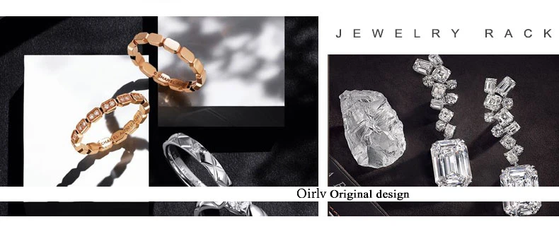 Oirlv Schwarzes Massivholz-Schmuckdisplay-Set, mehrstufige Ständer, Ring-, Ohrring- und Halskettenhalter, Vitrine für Ladentheken. – Detail 13