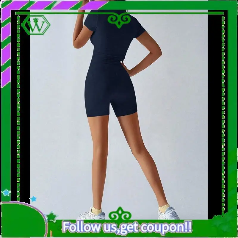 A18P-レディース サマー ツーピース セットアップ スキニーショーツ セットアップ
