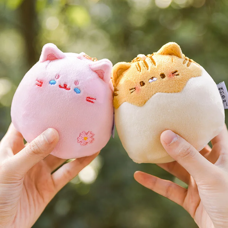 Stylish Plush New cute upscale couple lucky cat creative keychain  funny pendant sweet fashione soft christmase  birthday gift