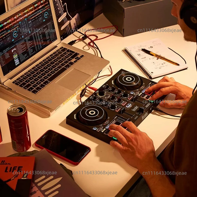 MK2 DJ Controller Entry-level Mini Portable Digital Mixer for House Party Bar Beginners USB Powered Dual