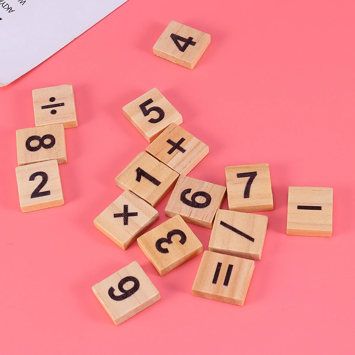 100 Stuks Houten Nummer 18x20mm Vroeg Leren Wiskunde Spel voor Kinderen Educatief Kinderen Hout Chips Nummer chips