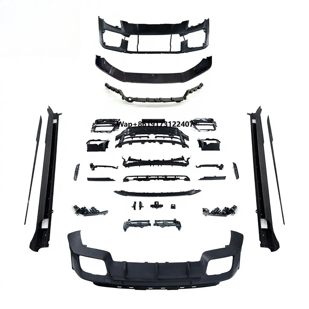PINDUN 2024 GTS Sport Design Karosserie-Kit Neuer 976 SD Front-/Heckstoßfänger mit Nebelscheinwerfer-Aussparungen Automobil-Kühlergrill zum Anschrauben Ersatzteil