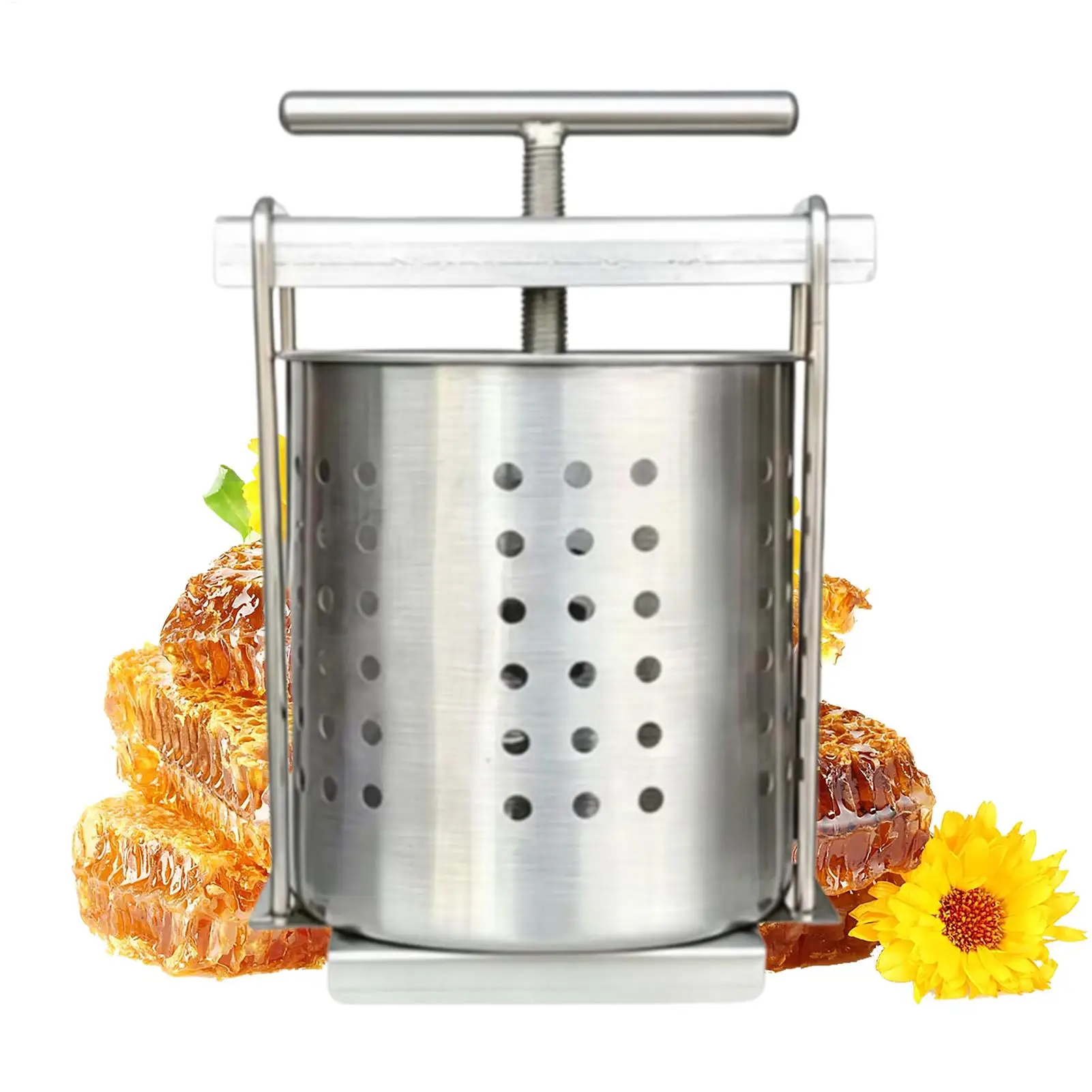Honey Press Machine Manual Press Barrel Beekeeping Extraction Vegetable Filling Squeezer Multifunctional Wine Making Extractor