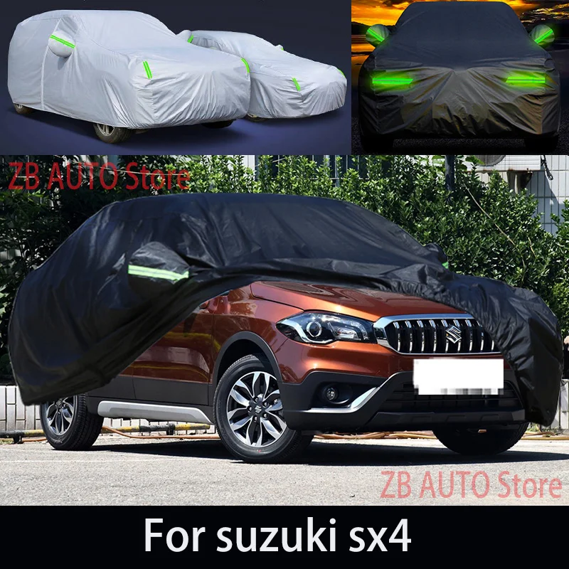 

For suzuki sx4 Outdoor Protection Full Car Covers Snow Cover Sunshade Waterproof Dustproof Exterior Car accessories