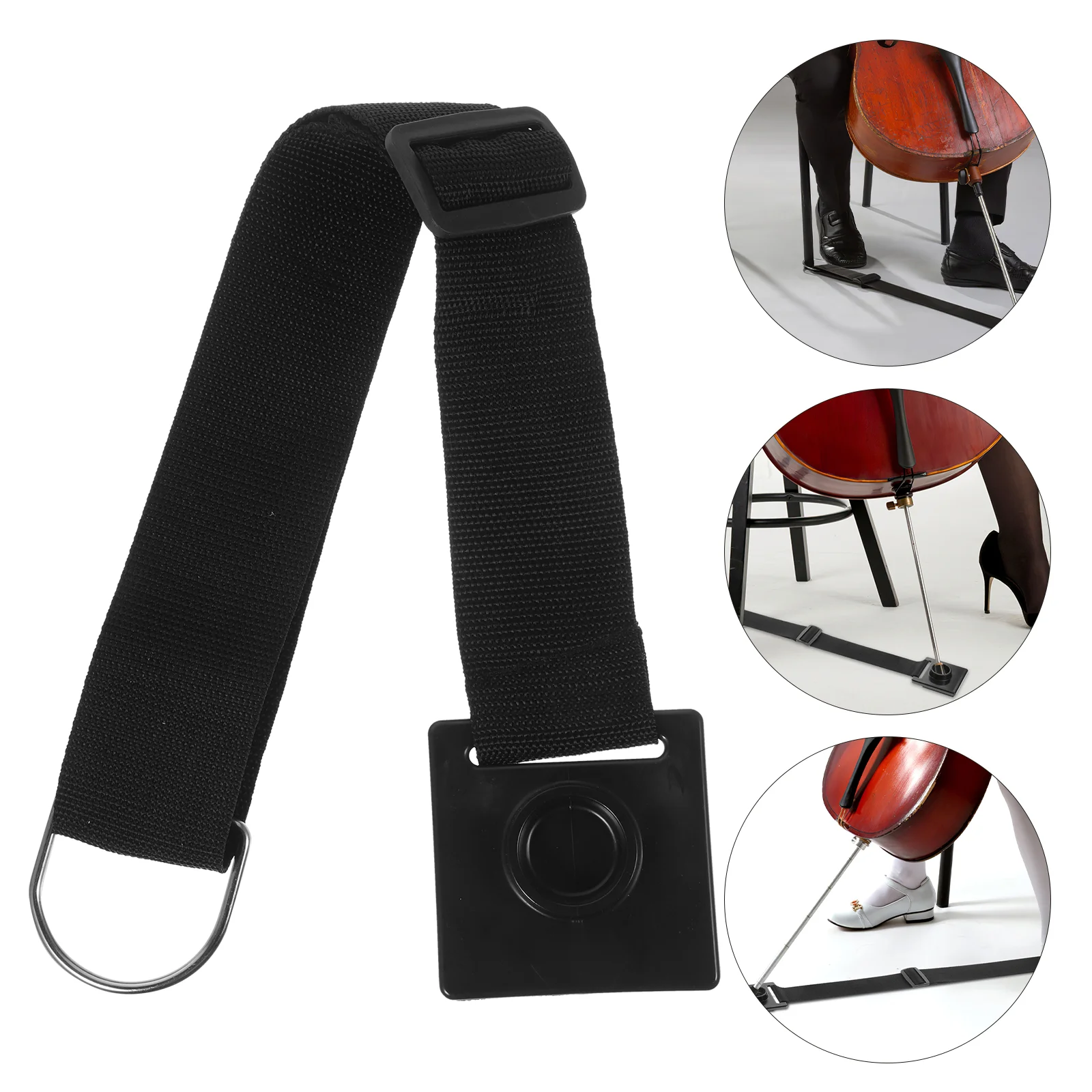 Anti-slip Mat for Cello Durable End-pin Stopper Protector Anchor Rest Non-slip Metal Black Nylon Crafts Endpin