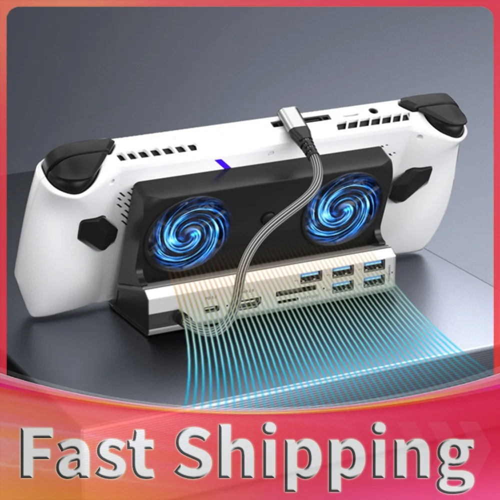 Dock Console Hub 4K 60Hz USB C Docking Station Gigabit Ethernet 1000Mbps Dock Stand Type C USB 3.0 2.0 PD 100W for ROG Ally Game
