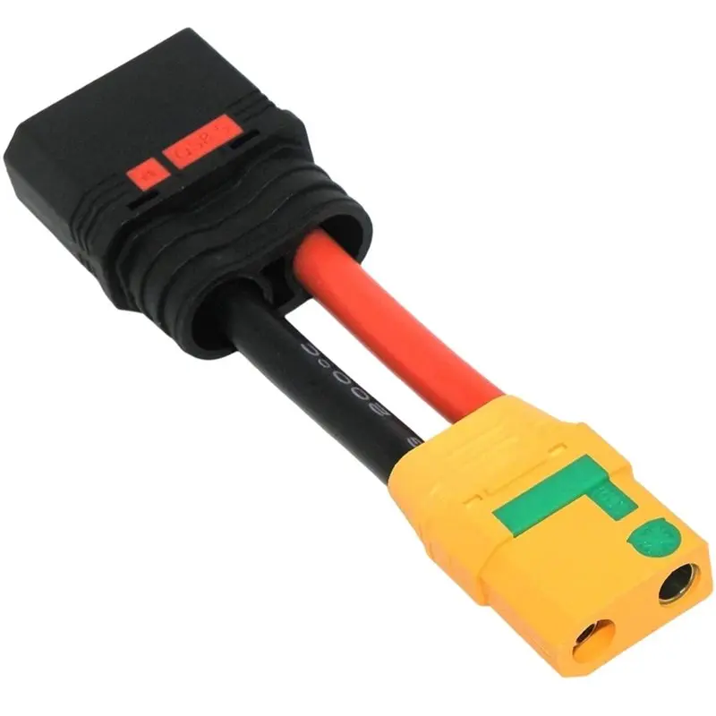 [NEW A09R!】 XT90 To QS8 Adapter Cable For Model Aircraft Lithium Battery Conversion High-Temperature Resistance High-Current Cap