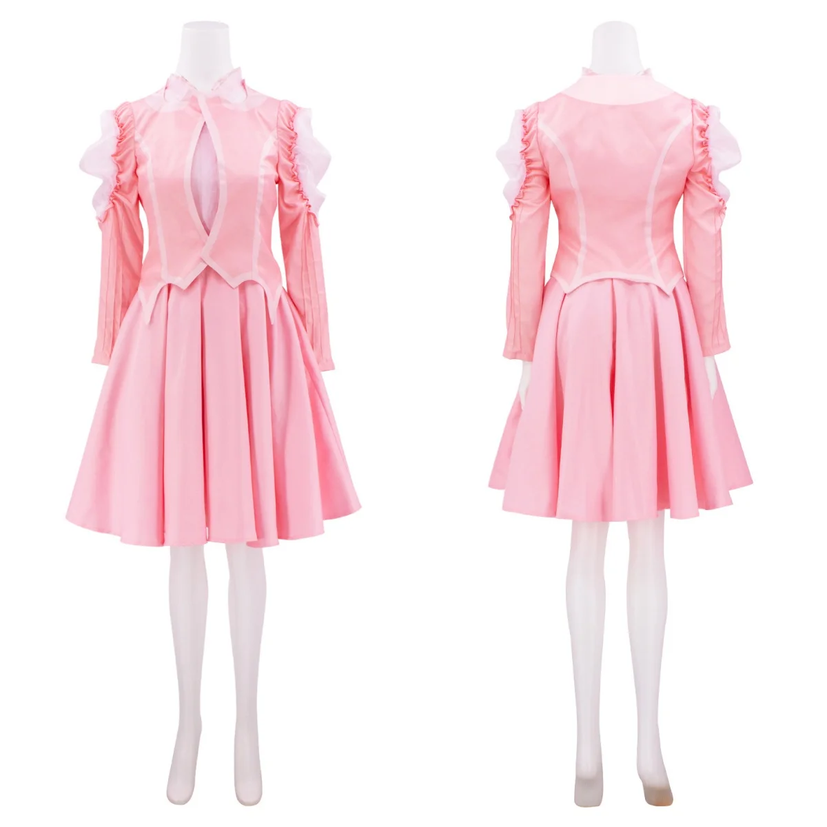 

Movie Wicked Glinda Cosplay Costume Adult Women Pink Shirt Skirt Suit Outfit Uniform Woman Halloween Carnival Role Play Clothes