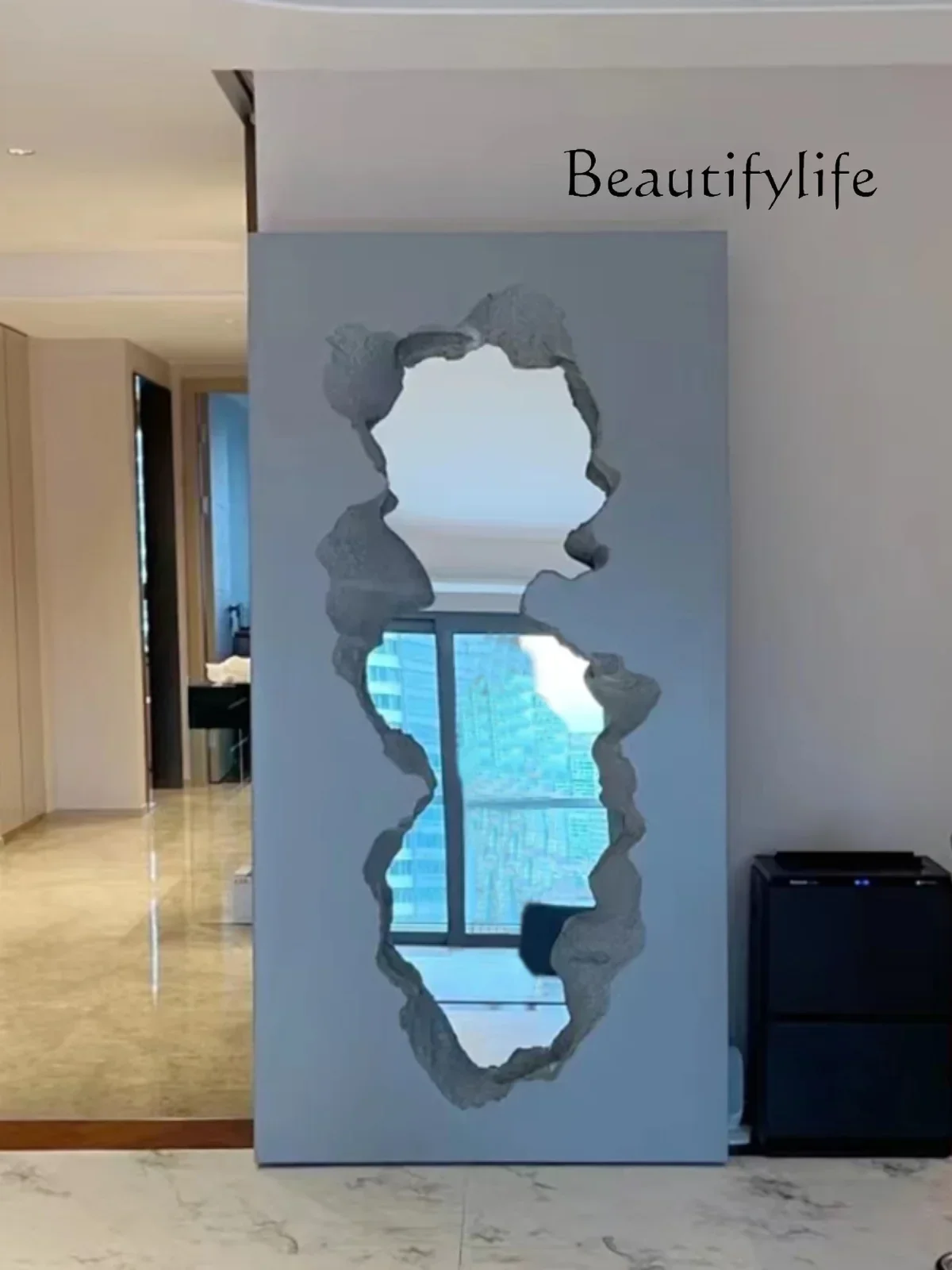 Middle Ancient Art Special-Shaped Software Full-Length Mirror Floor-Standing Wall-Mounted Mirror Retro Fitting Industry Goggles