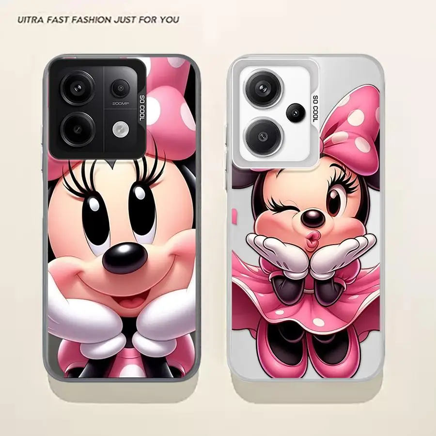 

Soft Cover Phone Case for Xiaomi Redmi Note 12 12S 11 13 Pro + 10 10S 14Pro+ 14 12Pro 11S Disney Minnie Mouse Cute