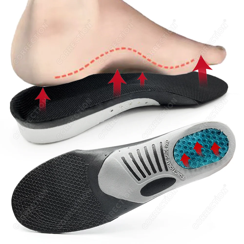 CORRECTION Best flat feet orthopedic soles insoles arch pads X/O leg orthopedic 3D Arch Support Flat Feet  Sneakers man women