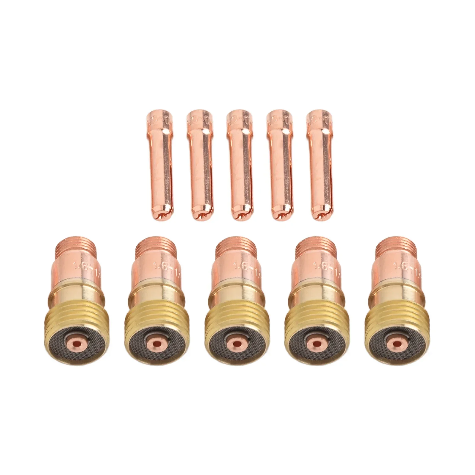 

Gas Lens 1.6mm 17GL116 1/16'' 17GL116 Gas Lens For WP 17 18 26 TIG 10pk Gas Lens TIG Practical
