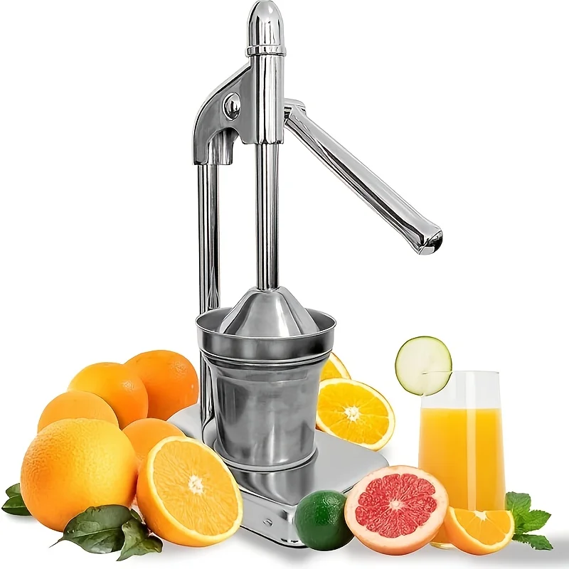 

Manual Fruit Juicer Made of Thickened Stainless Steel for Lemons And Oranges, Designed to Separate Juice from Pulp