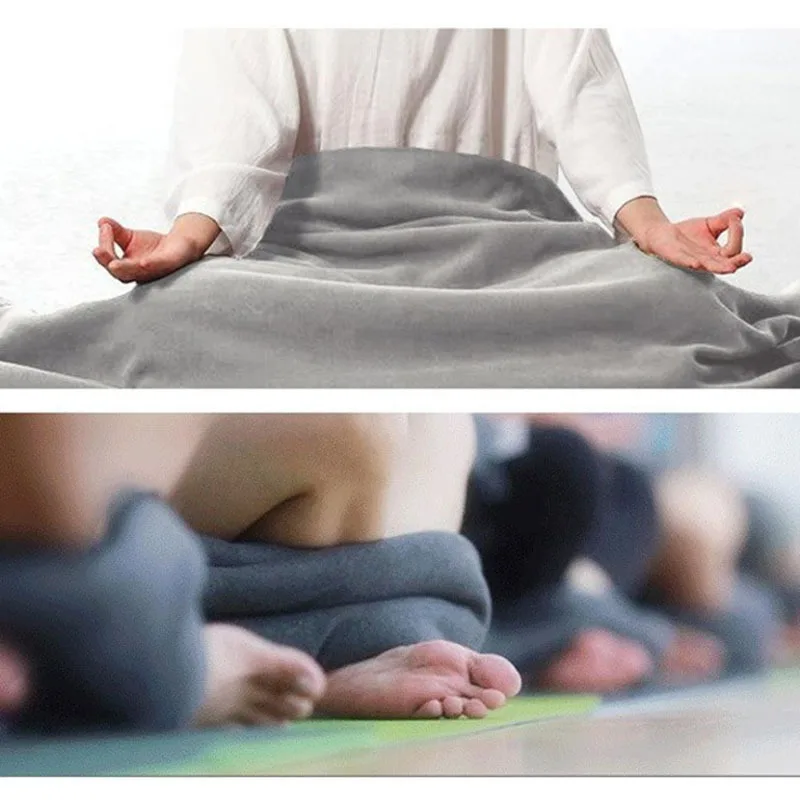 Thickened Iyengar Yoga Blanket Meditation Comfort Mat Non Slip Fleece Warmth Exercise Accessory For Home Gym Studio 200x150cm