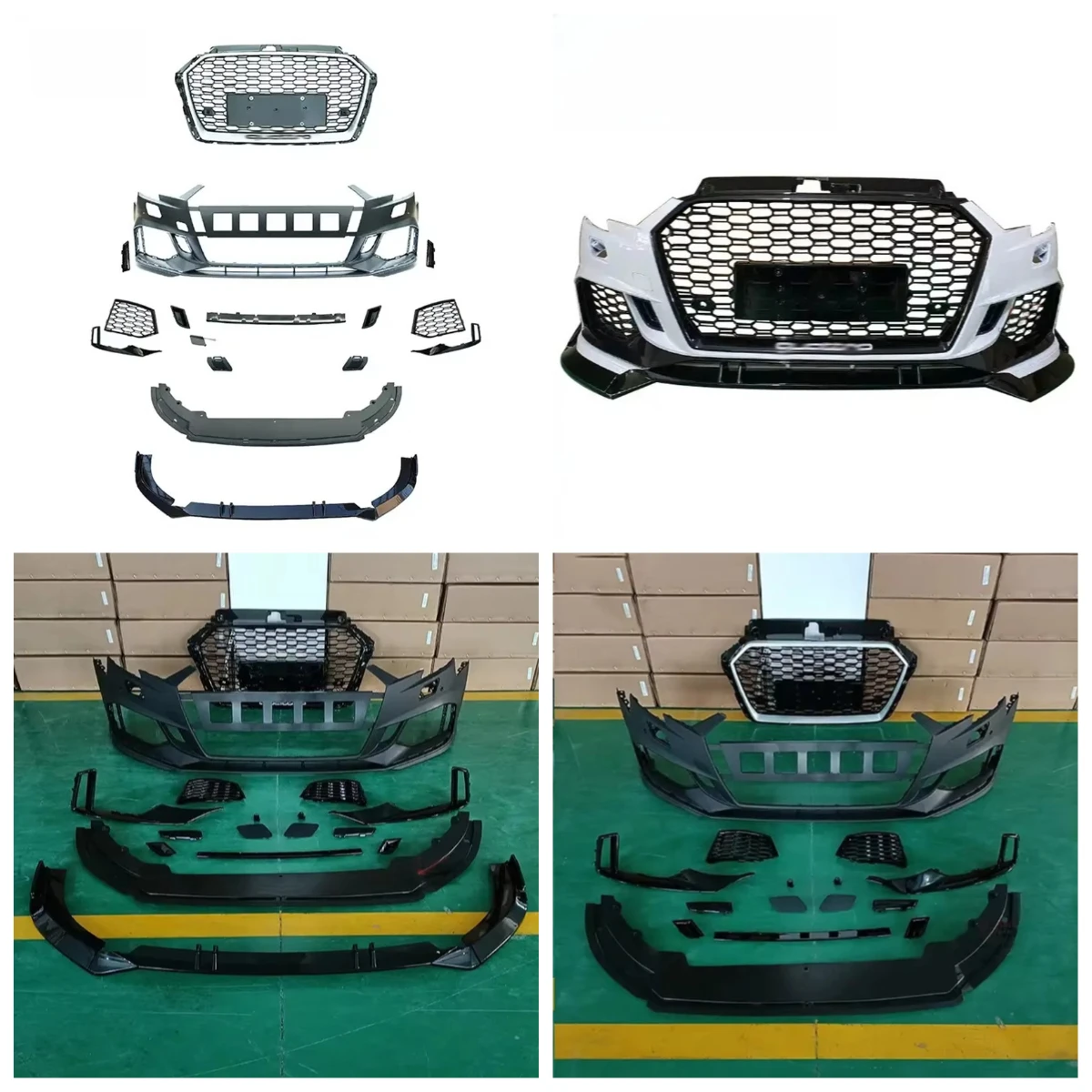 

Stlf Car Modified Front Bumper With Grill For Sports Version A3 2017 2018 2019 Modified To RS3 Front Bumper Rear Diffuser