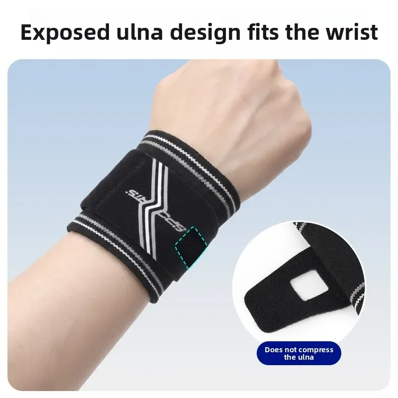 Double Pressure Compression Wrist Support Sweat Absorbing Strap Breathable Wrist Guard for Men Women Tennis Badminton Sports