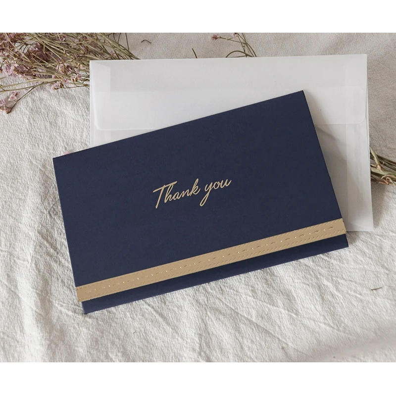 Cartões com Envelopes, Folha de ouro Design, casamento, 10 pacotes