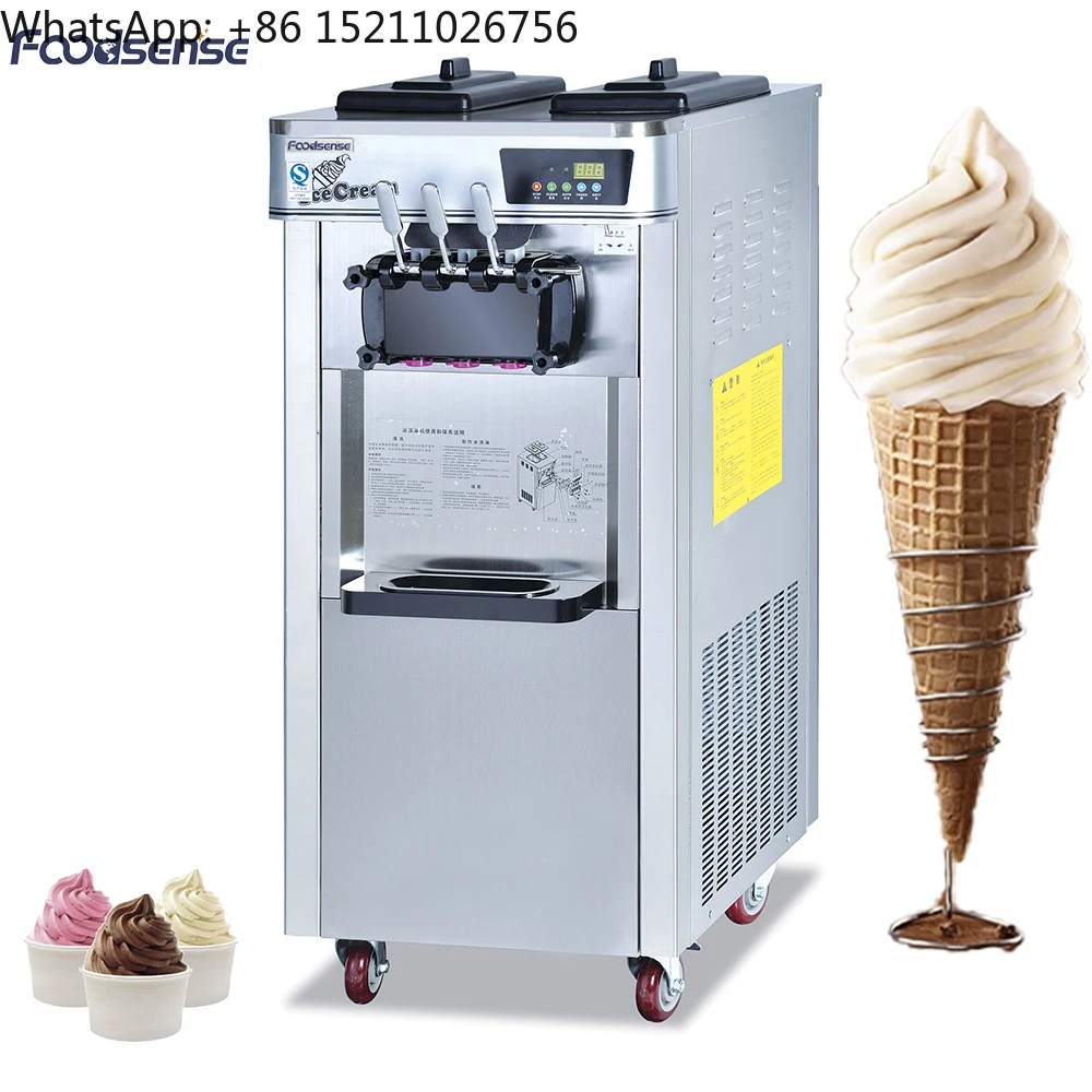

New Design 3 Flavor Wholesale Price Soft Serve Ice Cream Maker Machine Commercial Vending Soft Ice Cream Machine