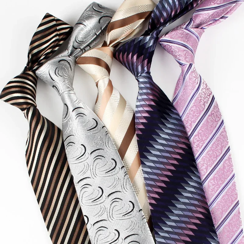 

Silver Black Flower Polyester Ties 8CM Leisure Retro Men's Suit Decoration Necktie Fit Man Formal Business Wedding Banquet Tie