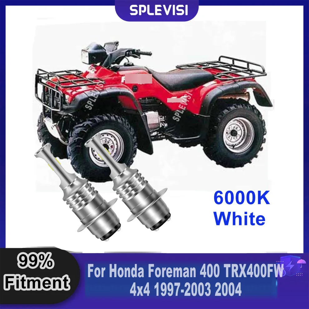 

Motorcle Headlight Bulbs 6000K White Replacement Set For Honda Foreman 400 TRX400FW 4x4 1997 1998 1999 2000 2001 2002 2003 2004