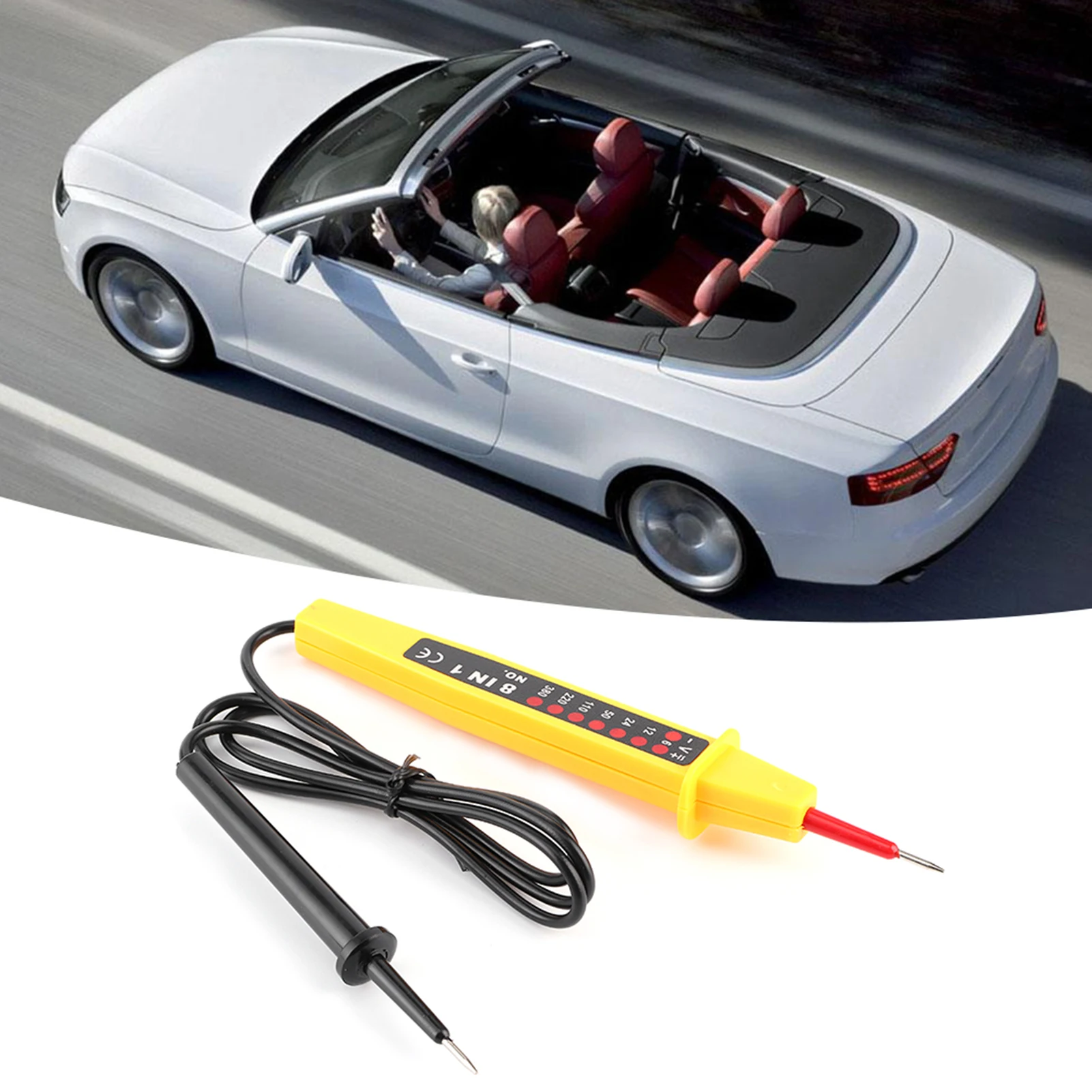 8 in 1 Voltage Tester AC DC 6-380V Multifunctional Car Electrical Instrument Tester Detector with Indicator
