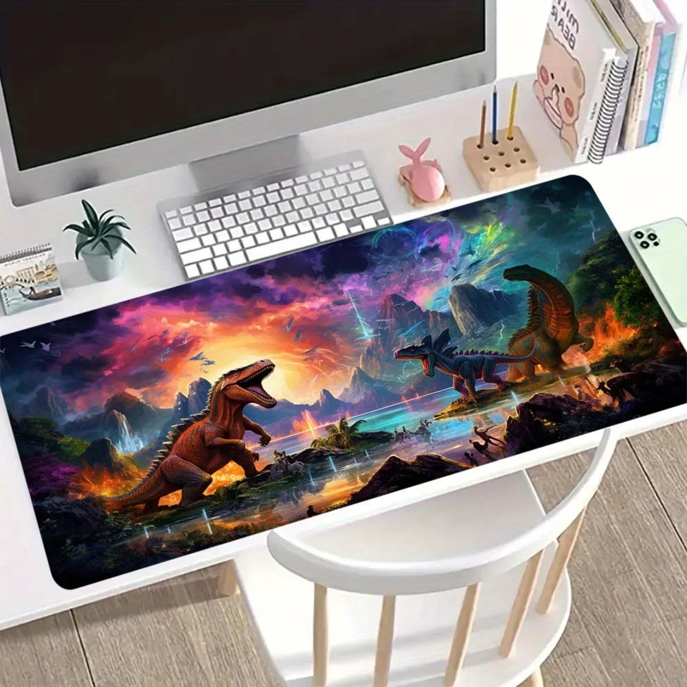 

Large Dinosaur Gaming Mouse Pad 900x400 Non-Slip Cooling Desk Mat for Office and Gamer Stylish Durable Keyboard Pad accessories