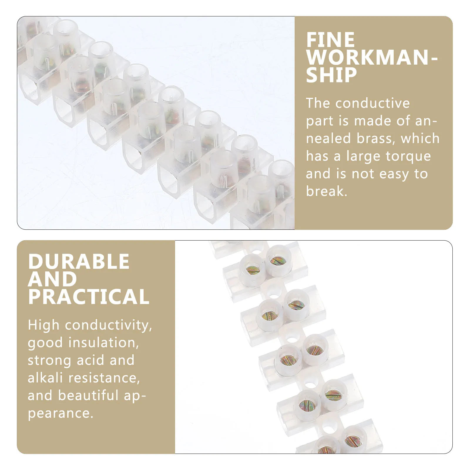 

10pcs U-Shaped Terminal Block Pa Nylon Flame Retardant 380V Screw Type Quick Connect Wiring Connector For Light Strip Motor