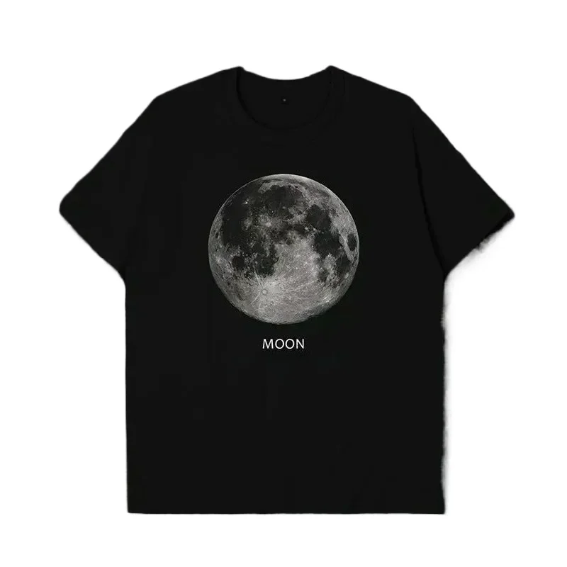 

Galactic Space Moon Planet's Series Printed T-Shirt Summer Cotton Short Sleeve O-Neck Unisex T Shirt S-3XL