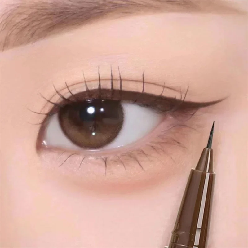 0.01mm Quick Dry Eyeliner Pen Makeup Waterproof Lasting Matte Glitter Liquid Lying Silkworm Lower Eyelash Pencil Eyes Cosmetics