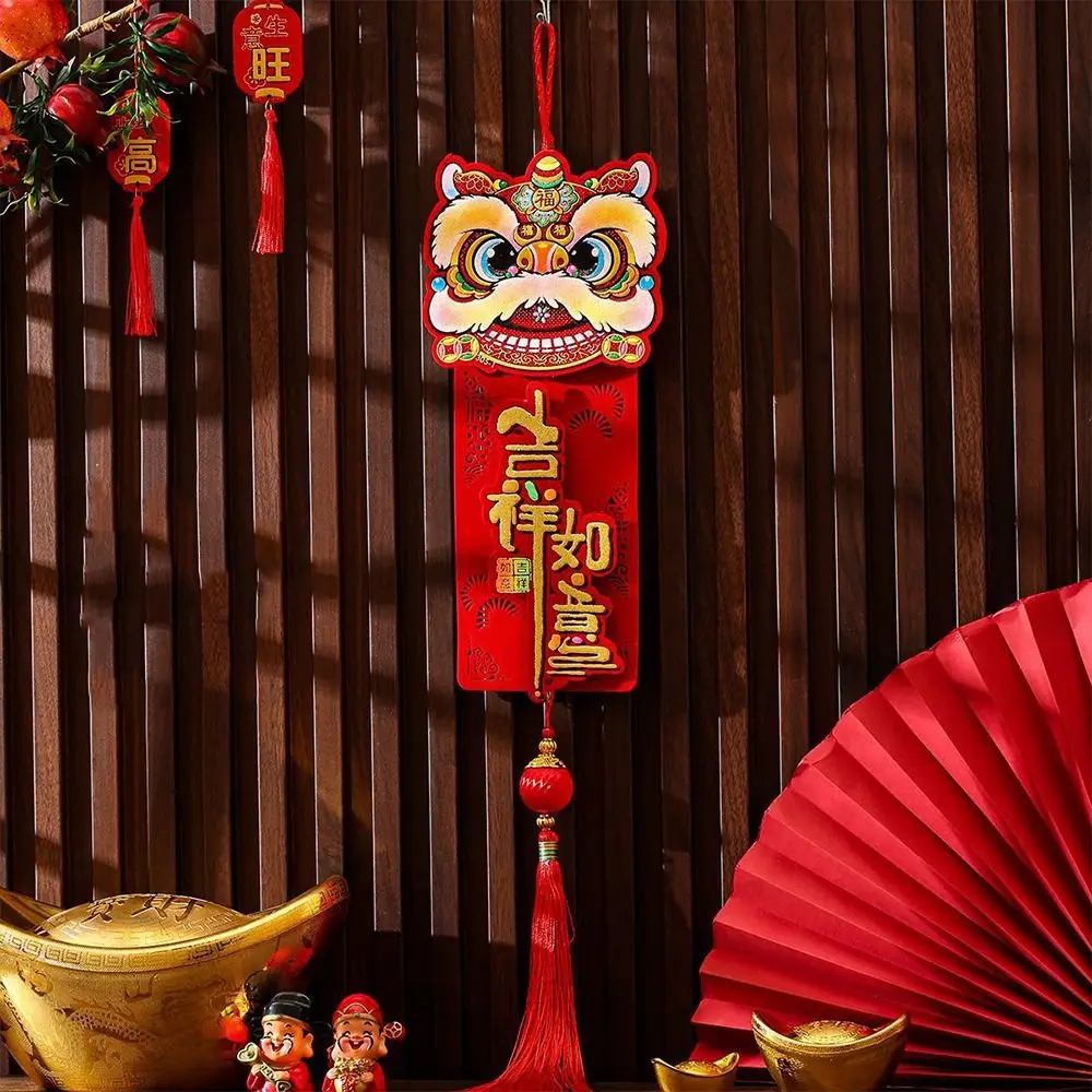 Chinese stijl nieuwjaar leeuwendans hangers massaal traditionele fu karakter deur hanger zegen woorden festival
