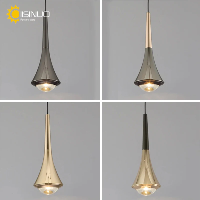 LED Adjustable Pendant Light Touch Dimmable Beside Light Mirror Lamp Aluminum Home Decor For Kitchen Island Dining Room Bar Cafe