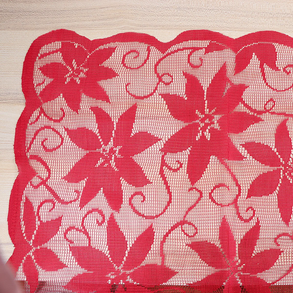 

Elegant Red Lace Tablecloth 152X213Cm Christmas Wedding Decorative Party Banquet Table Cover For Home Hotel Bridal