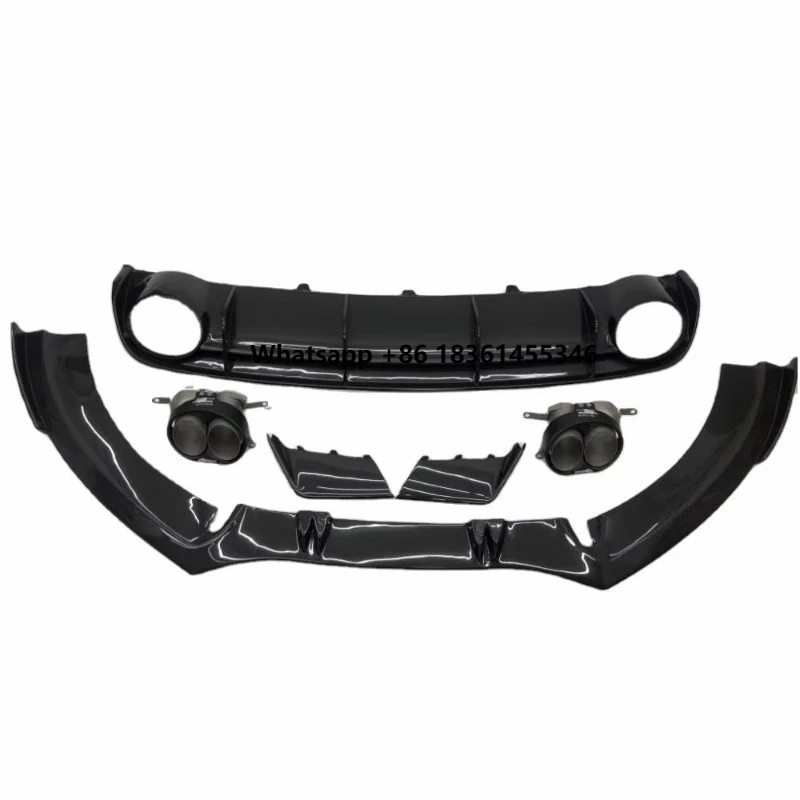 

RS6 C7 Car Carbon Fiber Body Kit Front Lip Diffuser Exhaust Carbon Reminder Fog Lamp Trim Sheet Suitable