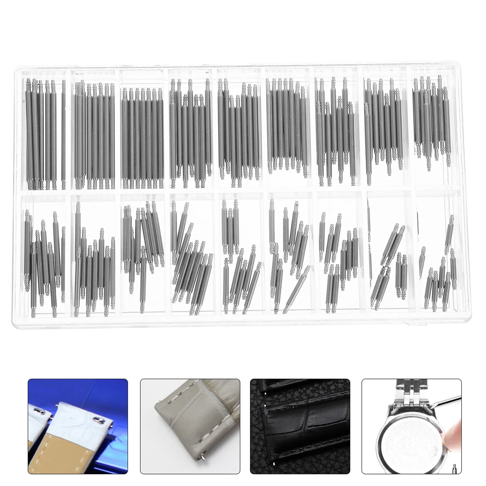 

288pcs Band Link Pins Replacement Steel Universal Fit Durable Tools For Diy Straps Spring Bars Watch Repair Accessories Tool Kit