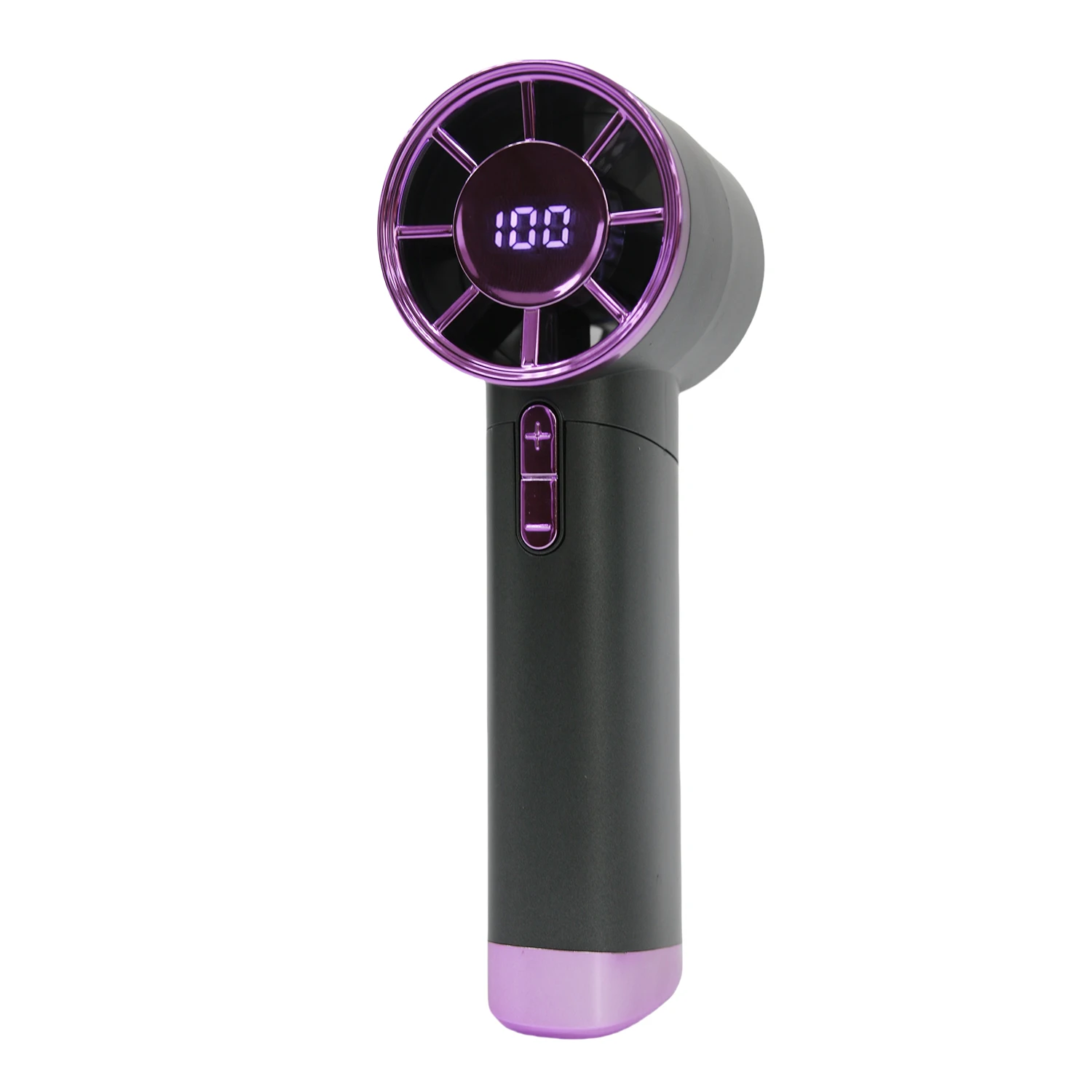 5 Speed USB Rechargeable Mini Fan, Portable Handheld Fan with Digital Display, Lanyard, Quiet for Office, Travel, Home & Outdoor