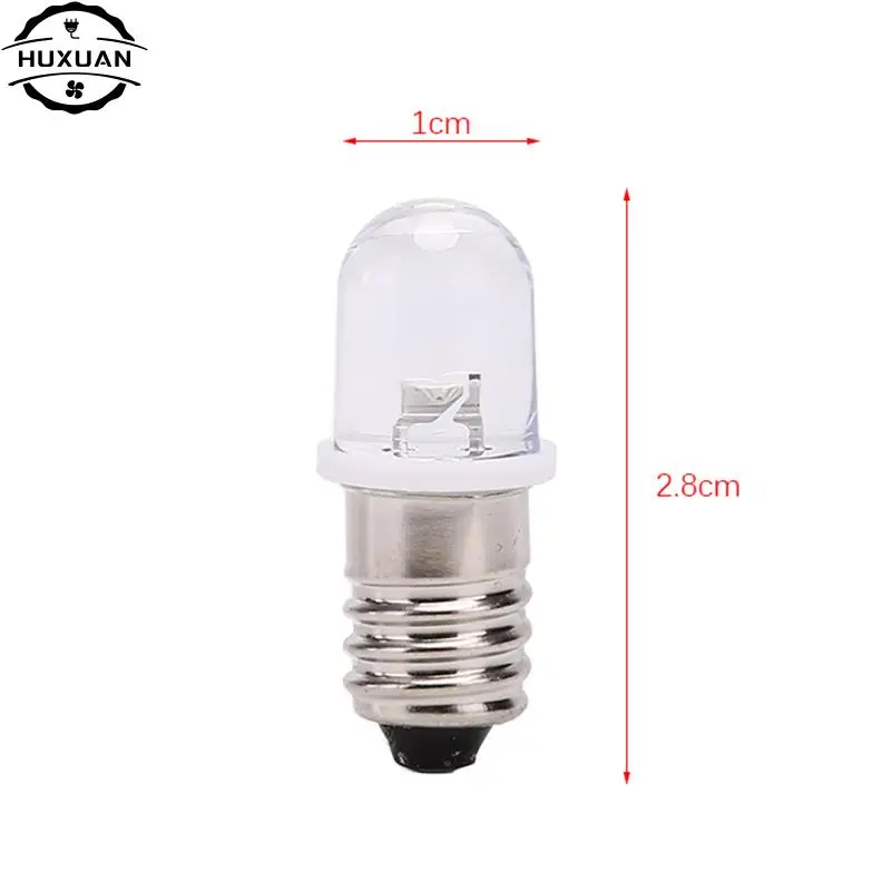 5 Pcs/lot E10 Led Bulb E10 DC 3V 4.5V Instrument Bulb E10 Indicator Bulb Old Fashioned Flashlight Bulb 2.8cm x 1cm