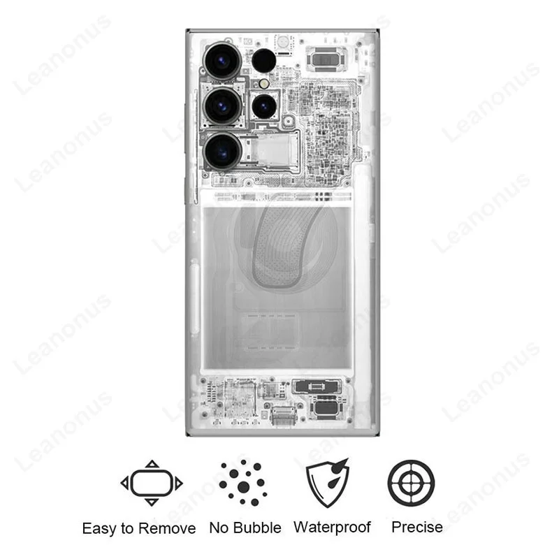 Наклейка X Ray для Samsung Galaxy S23, S22, S24 Ultra Plus, защитная пленка на заднюю панель экрана, X-Ray, снимающаяся наклейка 3M