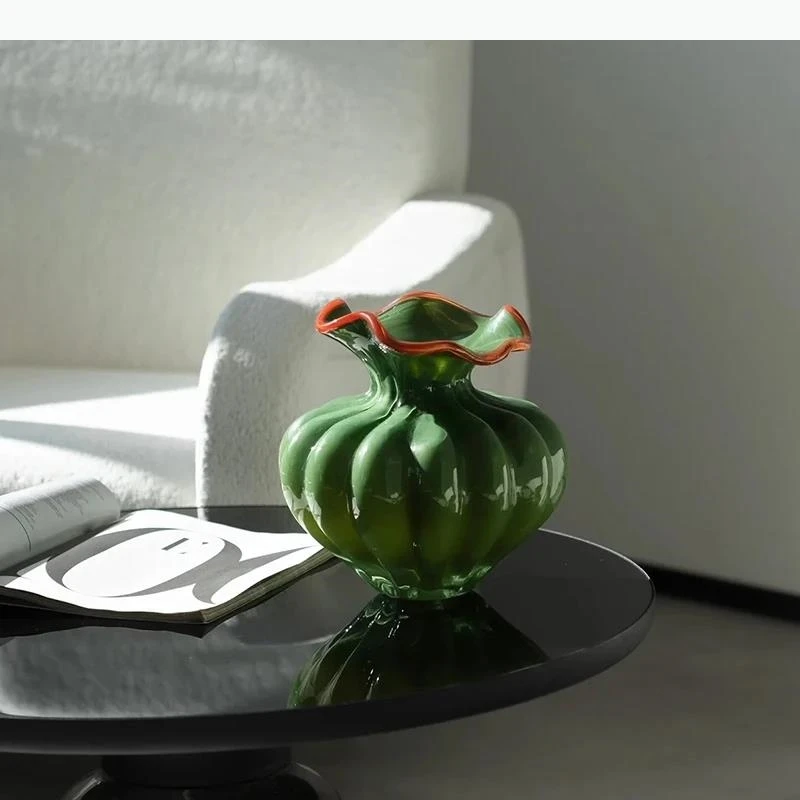 Floral Glass Vase Hydroponics Plant Pot Table Decoration Flowers Arrangement Artificial Flower Vases Room Aesthetic Decor