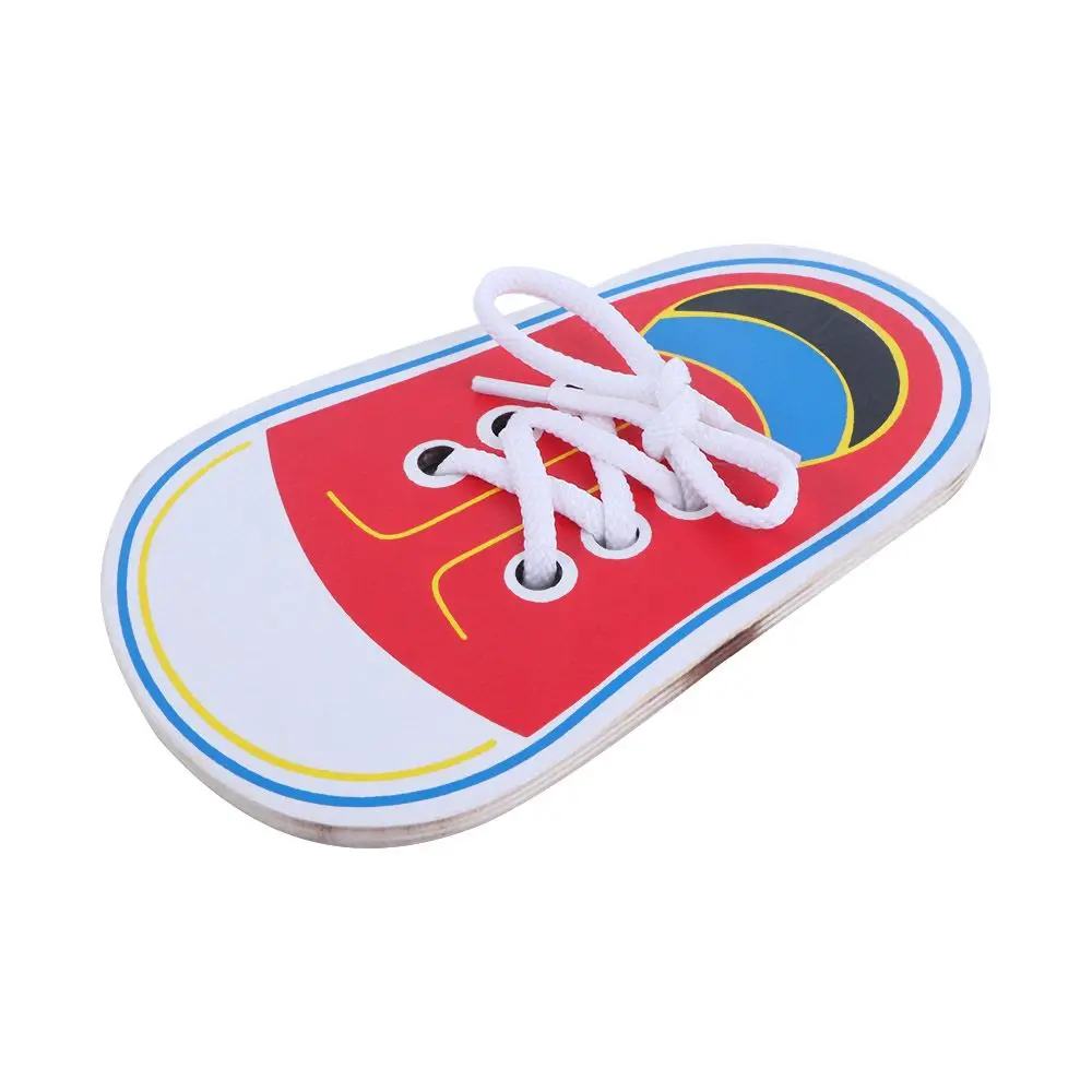 Brinquedos educativos treinamento cadarços montessori sapatos quebra-cabeças ensino laço sapatos prática placa modelo gravata cadarços jogos