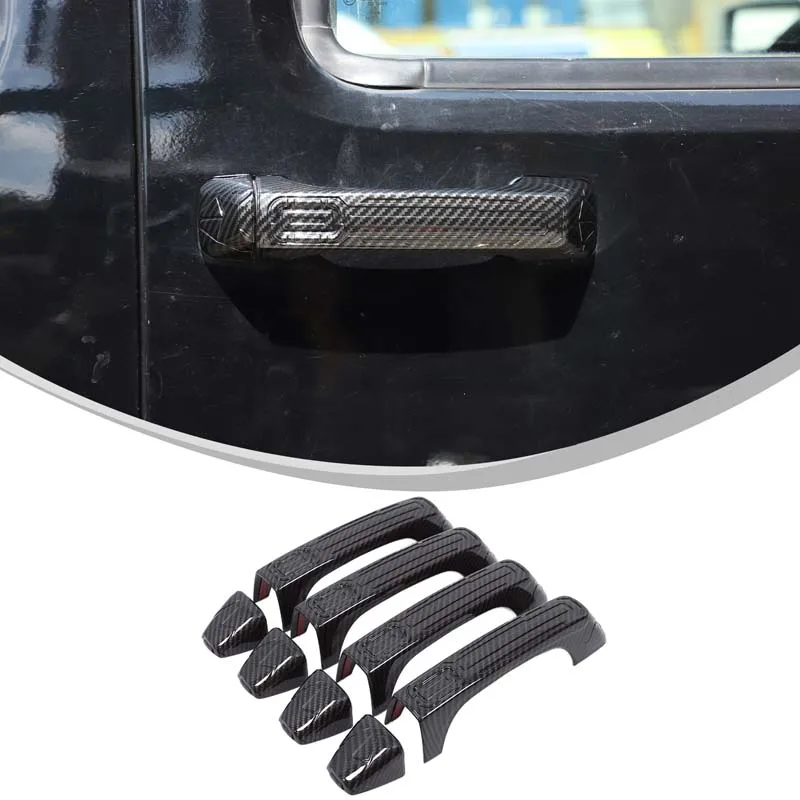 

For Hummer H3 2005-2009 ABS Carbon Fiber Car styling Car Exterior Handle Cover Decorative Sticker Car Exterior Accessories