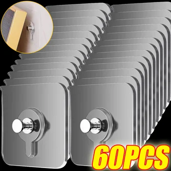 自己粘着フック強粘着額縁釘フック透明シームレス壁掛けハンガー吊り時計壁ステッカーホルダー