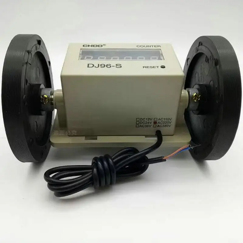 DJ96-S AC220V / DC24V Cheap Wheel Type Length Measuring Meter Textile Fabric Meter Counter