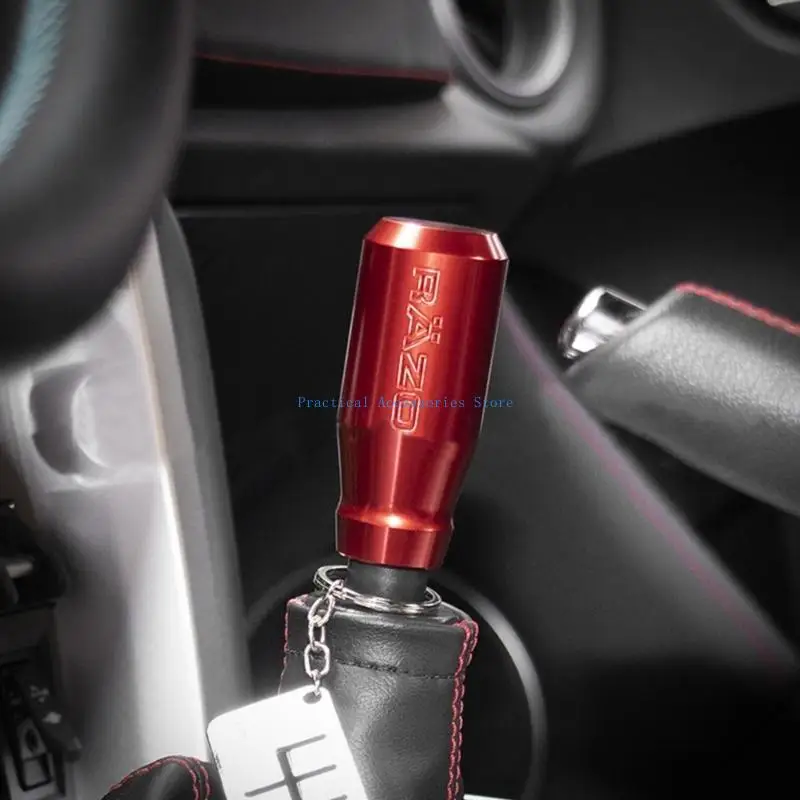 U75E Dekorasi Kenop Pemindah Gigi Interior Transmisi Manual untuk Sebagian Besar Model Kenop Pemindah Stik Aluminium