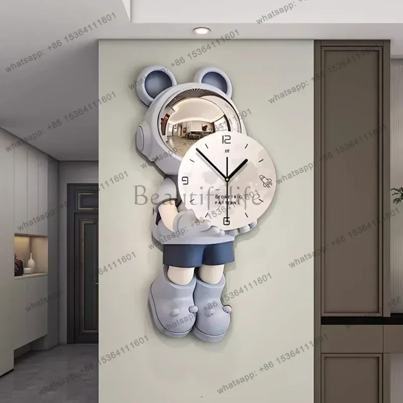 Best Sellers Silent Creative Wall Clocks Simple Cartoon Led Fashion Nordic Living Room Wall Watch Led Art Mural Horloge Murale H