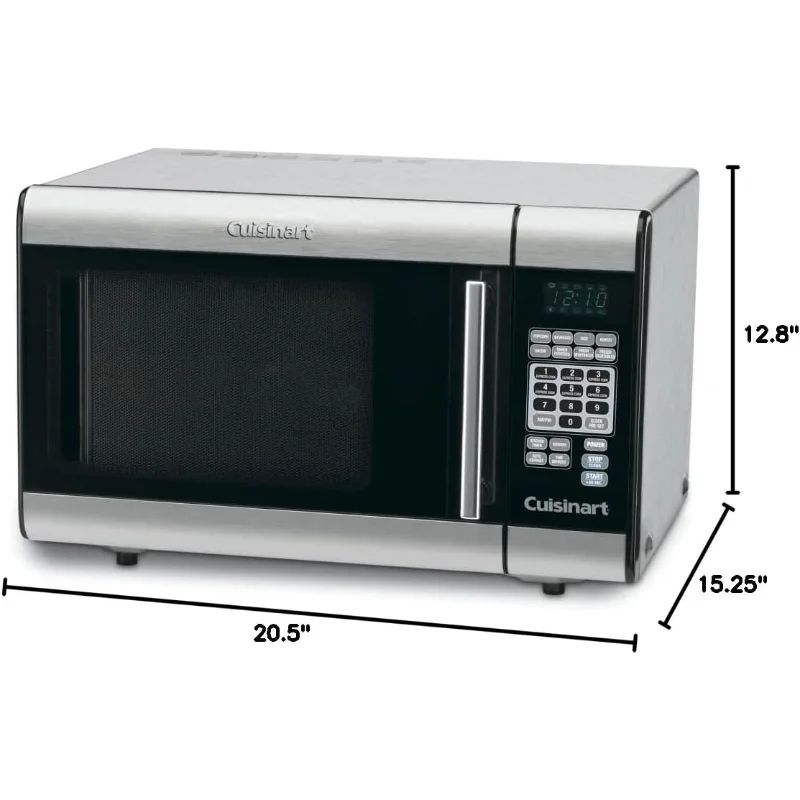 Cuisinart CMW-100 1-Cubic-Foot Stainless Steel Microwave Oven, Brushed Chrome